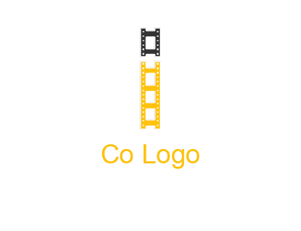 letter i forming film reel graphic