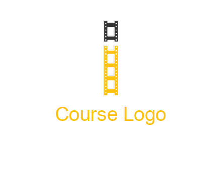 letter i forming film reel graphic