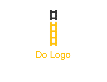 letter i forming film reel graphic