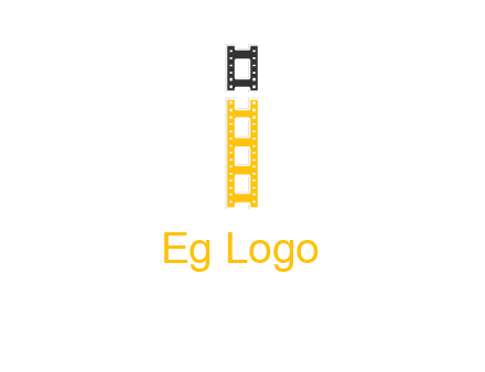 letter i forming film reel graphic