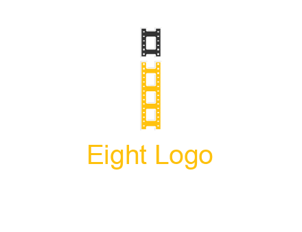 letter i forming film reel graphic