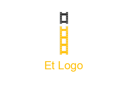 letter i forming film reel graphic