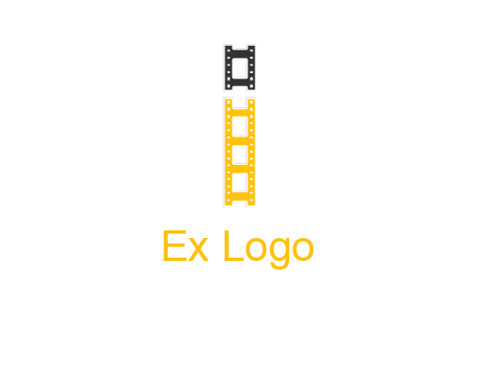 letter i forming film reel graphic