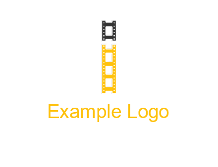 letter i forming film reel graphic