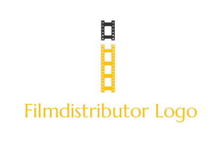 letter i forming film reel graphic