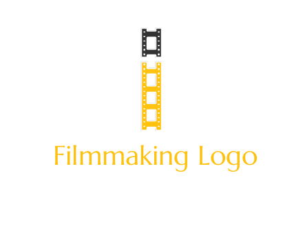 letter i forming film reel graphic