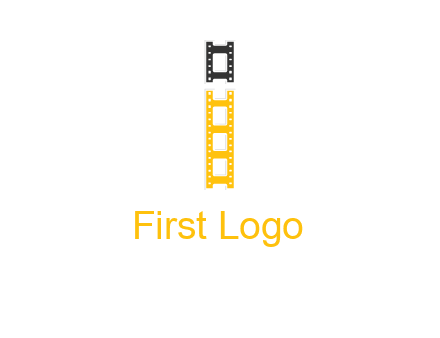 letter i forming film reel graphic