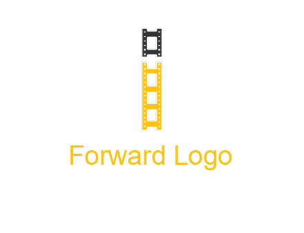 letter i forming film reel graphic