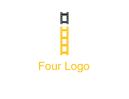 letter i forming film reel graphic