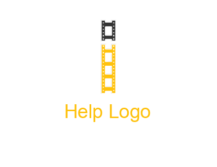 letter i forming film reel graphic