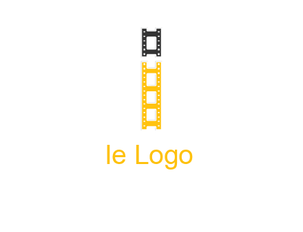 letter i forming film reel graphic
