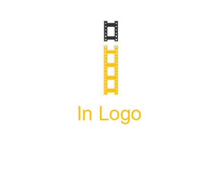 letter i forming film reel graphic