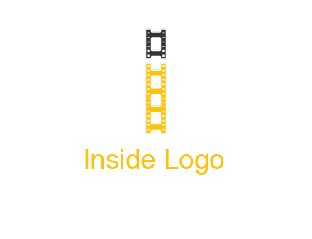 letter i forming film reel graphic