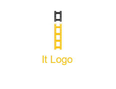 letter i forming film reel graphic