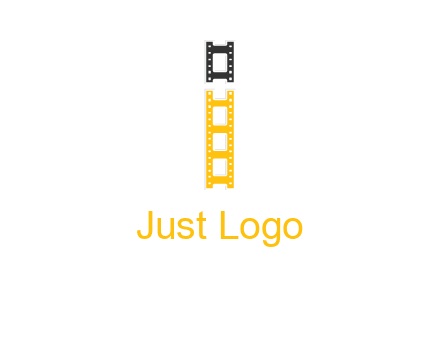letter i forming film reel graphic