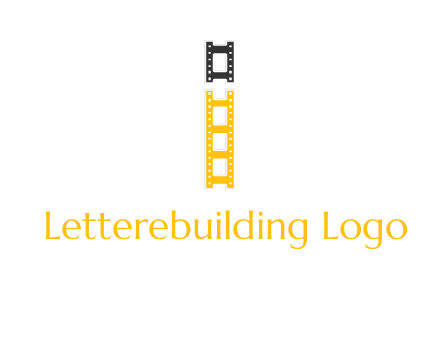 letter i forming film reel graphic
