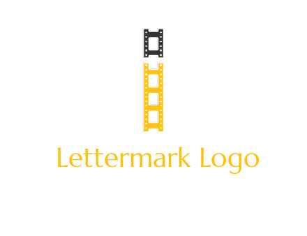 letter i forming film reel graphic