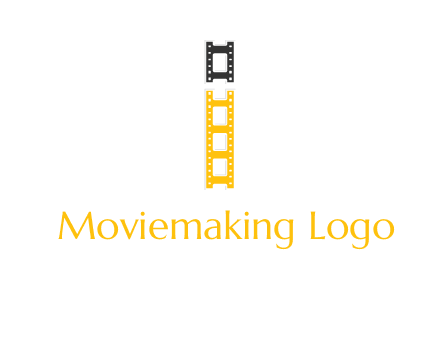 letter i forming film reel graphic