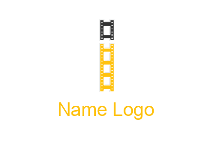 letter i forming film reel graphic