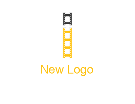 letter i forming film reel graphic