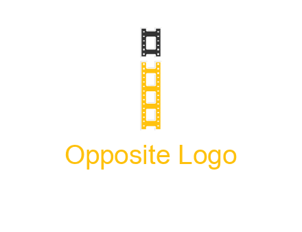 letter i forming film reel graphic
