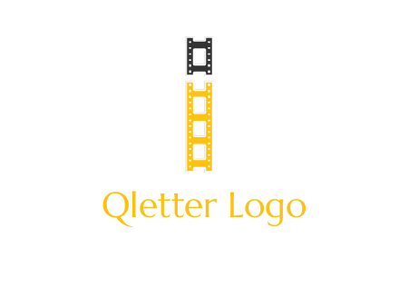 letter i forming film reel graphic