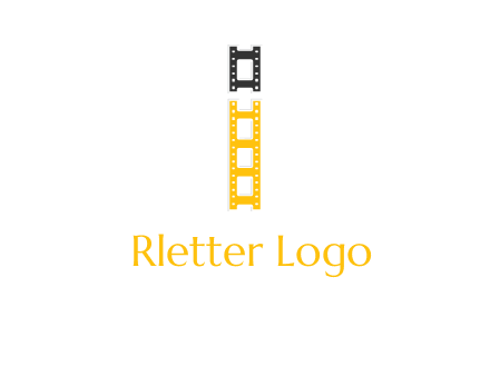 letter i forming film reel graphic