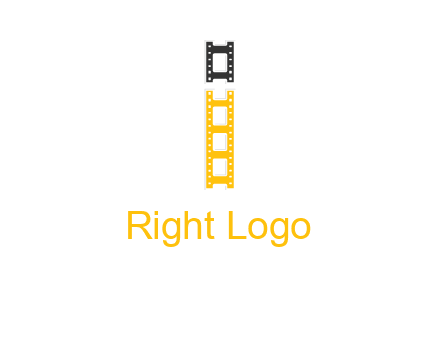 letter i forming film reel graphic