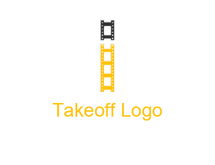 letter i forming film reel graphic