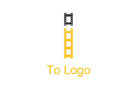 letter i forming film reel graphic