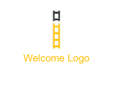 letter i forming film reel graphic