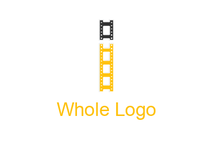 letter i forming film reel graphic