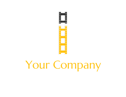 letter i forming film reel graphic