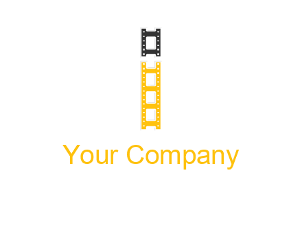 letter i forming film reel graphic