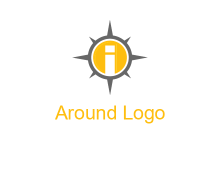 letter i inside compass logo