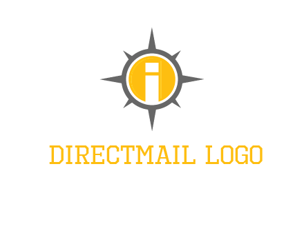 letter i inside compass logo