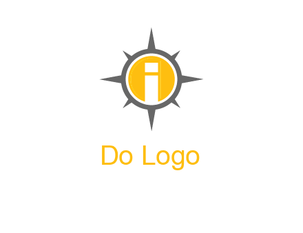 letter i inside compass logo