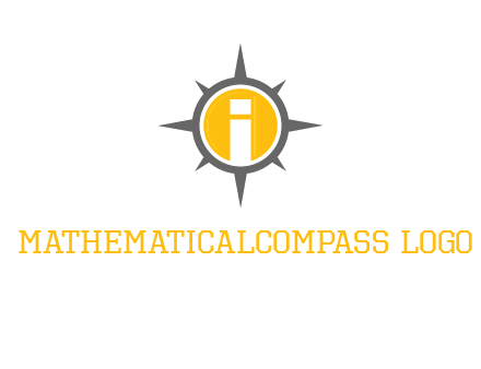 letter i inside compass logo