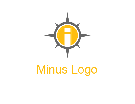 letter i inside compass logo