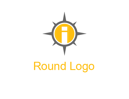 letter i inside compass logo