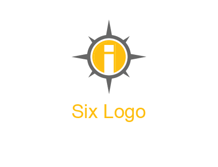 letter i inside compass logo