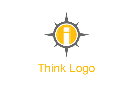letter i inside compass logo