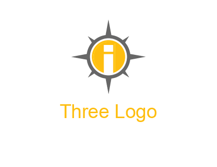letter i inside compass logo