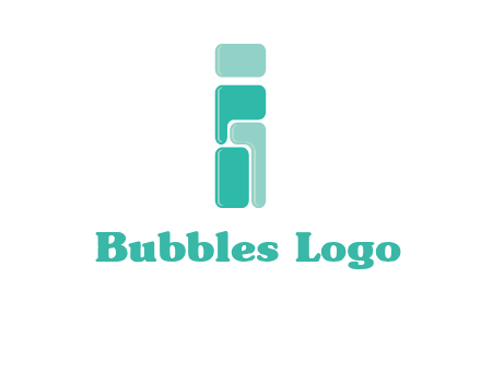 squares forming letter i logo