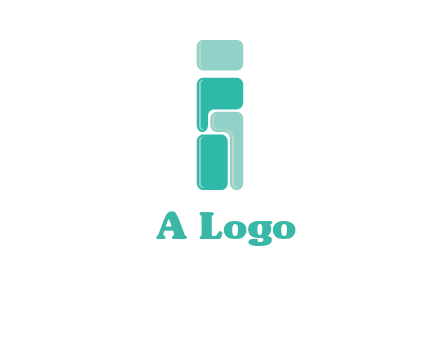 squares forming letter i logo