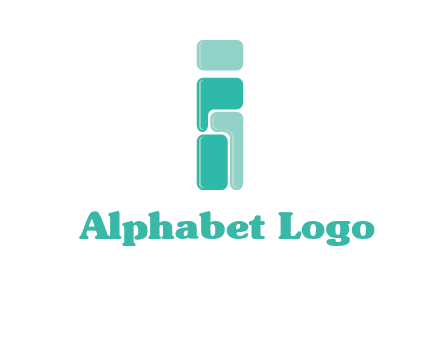 squares forming letter i logo