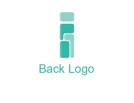 squares forming letter i logo