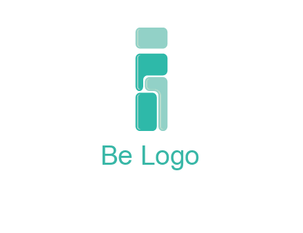 squares forming letter i logo