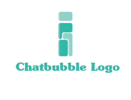 squares forming letter i logo