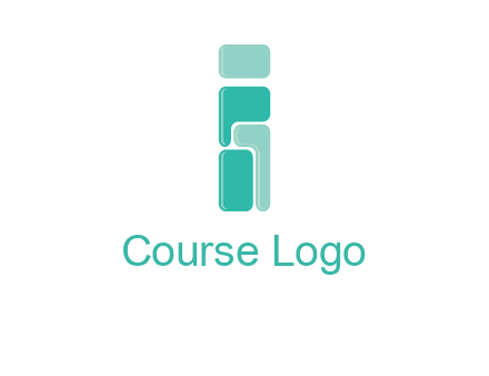 squares forming letter i logo